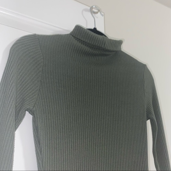 Long-Sleeve Turtle-Neck Dress - Picture 3 of 6